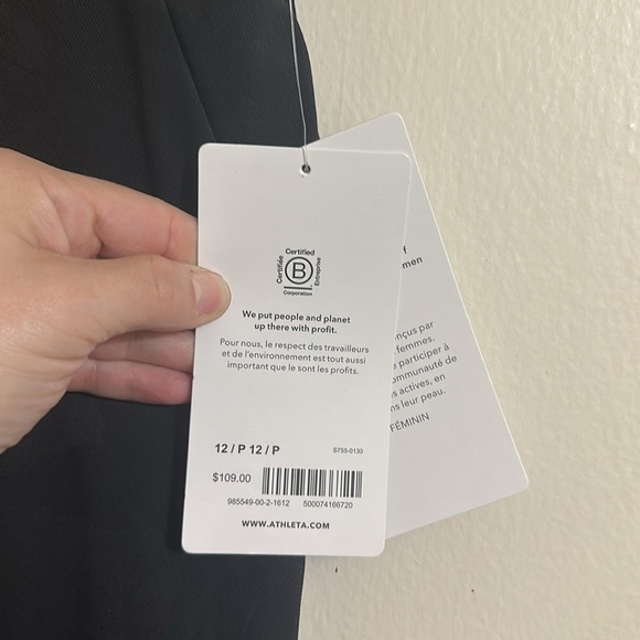 NWT Athleta Brooklyn Lined Black Camo Joggers 12P - Picture 5 of 6